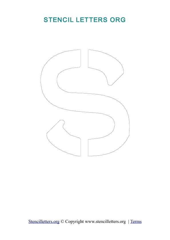 PDF Stencil Template Outline S PDF Stencil Template Outline S