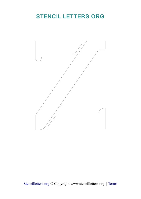 PDF Stencil Template Outline Z PDF Stencil Template Outline Z