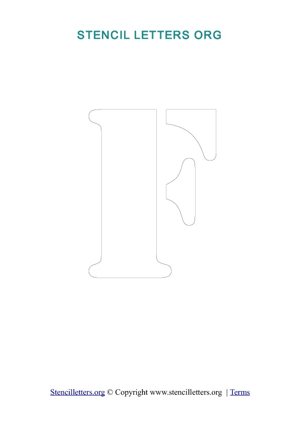 PDF Stencil Template Outline F