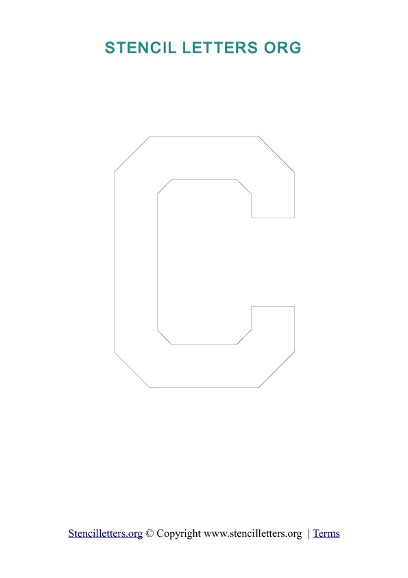 PDF Stencil Template Outline C PDF Stencil Template Outline C