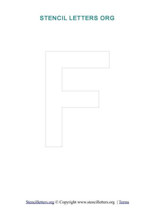 PDF Stencil Template Outline F PDF Stencil Template Outline F
