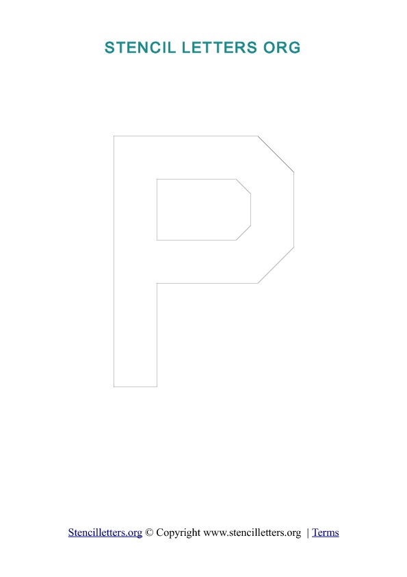 PDF Stencil Template Outline P PDF Stencil Template Outline P