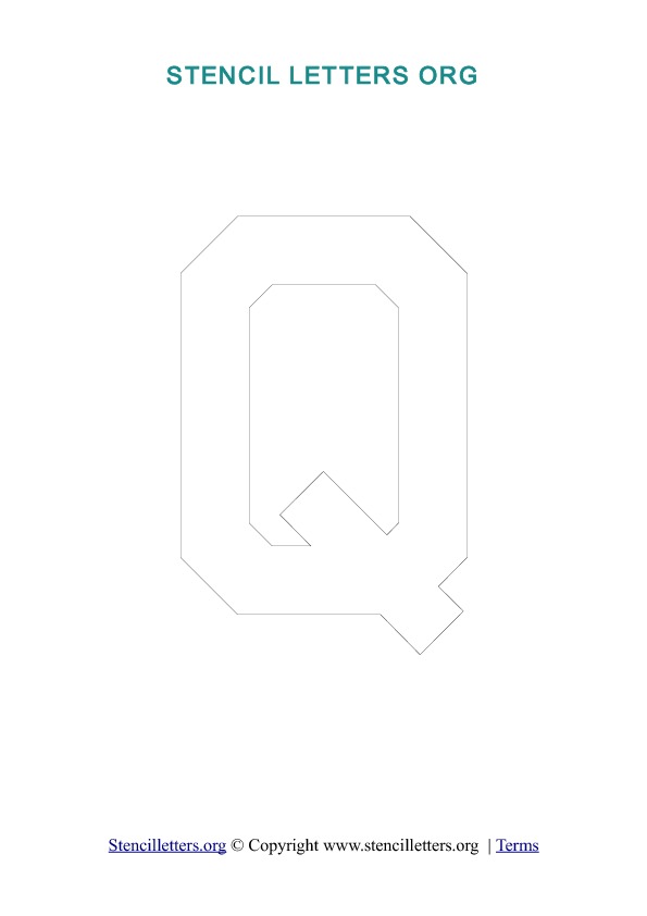PDF Stencil Template Outline Q PDF Stencil Template Outline Q