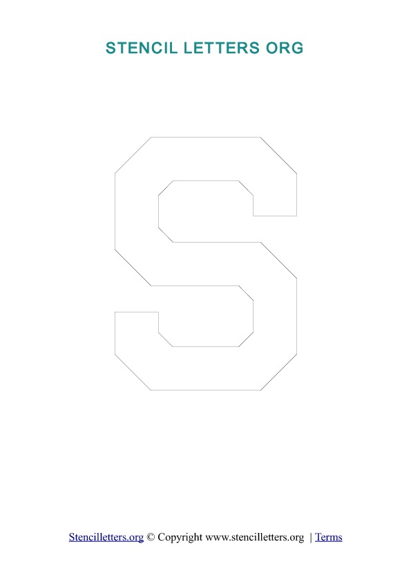 PDF Stencil Template Outline S PDF Stencil Template Outline S