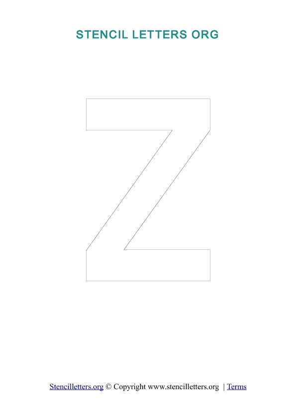 PDF Stencil Template Outline Z PDF Stencil Template Outline Z