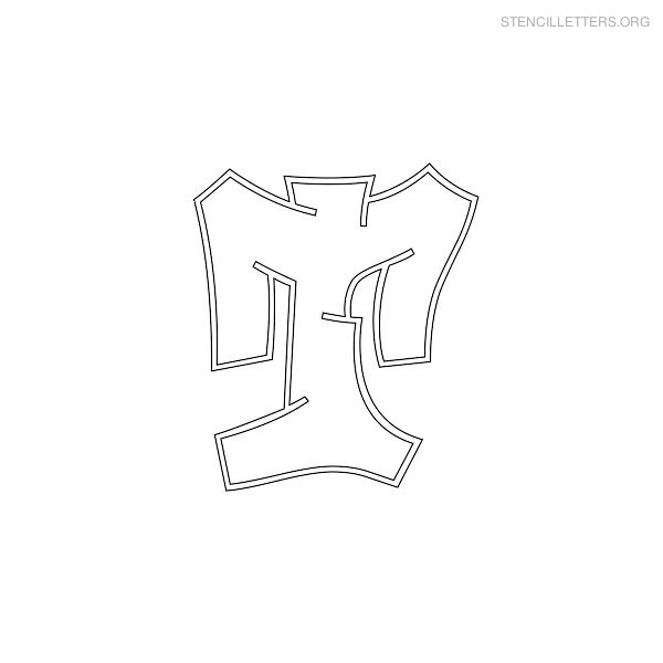 Stencil Letter Graffiti T