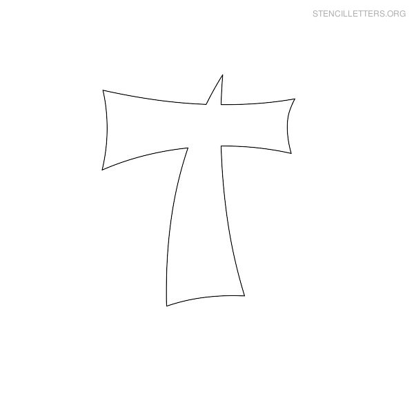 Stencil Letter Japanese T