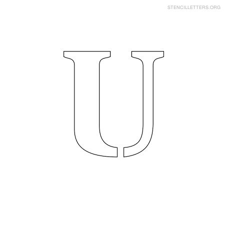 Stencil Letter Small U