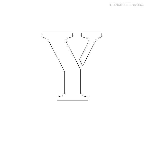Stencil Letter Large Y