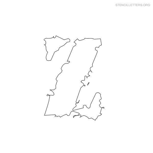 Stencil Letter Bubble Z